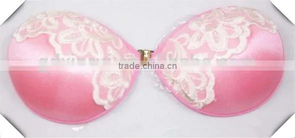 Sexy Mature Invisible Self-adhesive Bra Wireless Sponge Bra Red Strapless Lace Bra photo-2