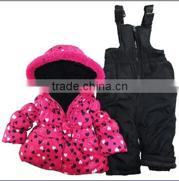 New Design Baby Clothes Padded Coat Suspender Baby Girls Winter Suit Jacket Overall Children Clothes Sets photo-3