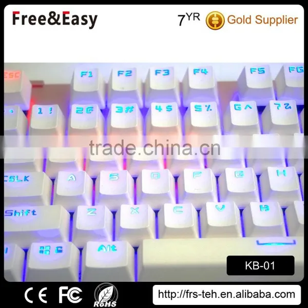Amazing Cyan Switch Mechanical LED Backlight Gaming Wired Keyboard for LOL DOTA2 OVERWATCH Supplier's Choice photo-3