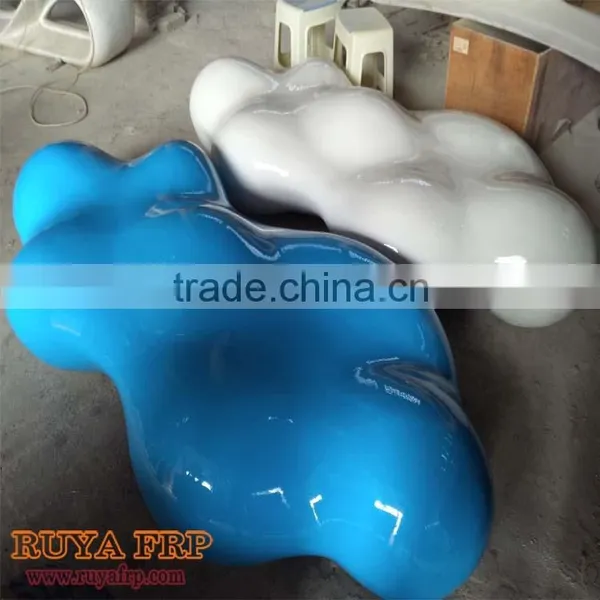 2.1M Fiberglass Modern Furniture FRP Stool Hotel Decoration Waiting Chairs RUYA Brand Factory Outlet photo-2
