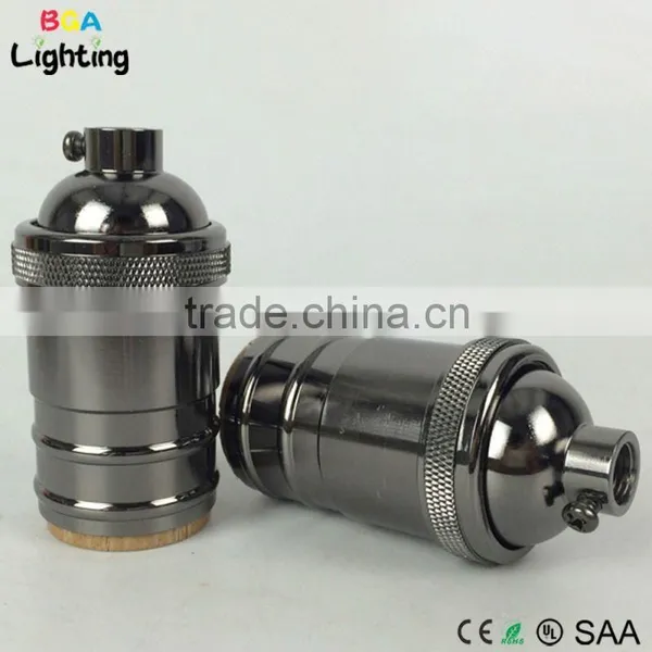 UL E26 Brass Suspension Wire Pendant Light Socket For DIY Ceiling Light photo-2