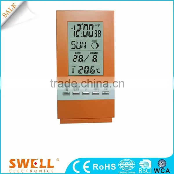 hot sale brown plastic clock , fashion style table top clock
