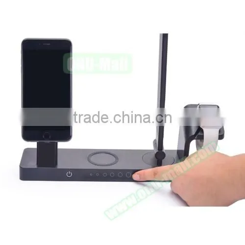 OEM Tablet Lamp Wireless Charging Stand With Watch Dock for IPhone 6s, Mobile Phone Charging Holder for Android photo-4