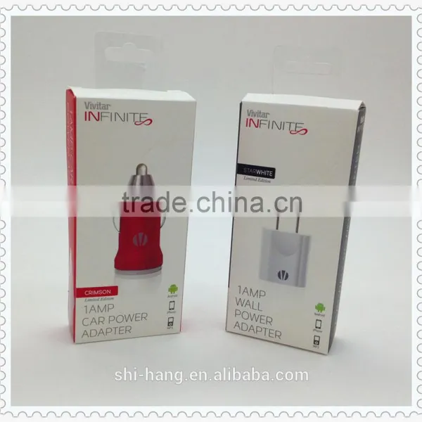 Color Paper Box Packing for Car Charger & Wall Charger