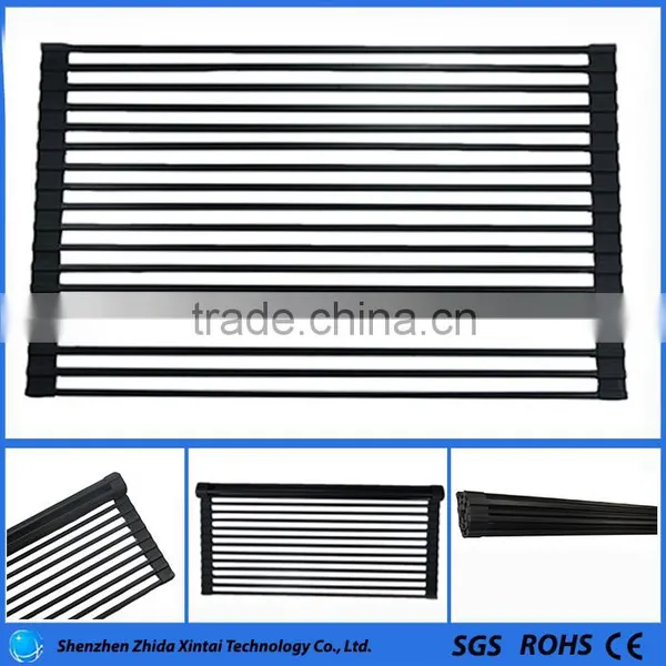 Year-End Promotions Factory Price Useful Silicone Coated Roll Up Kitchen Rack