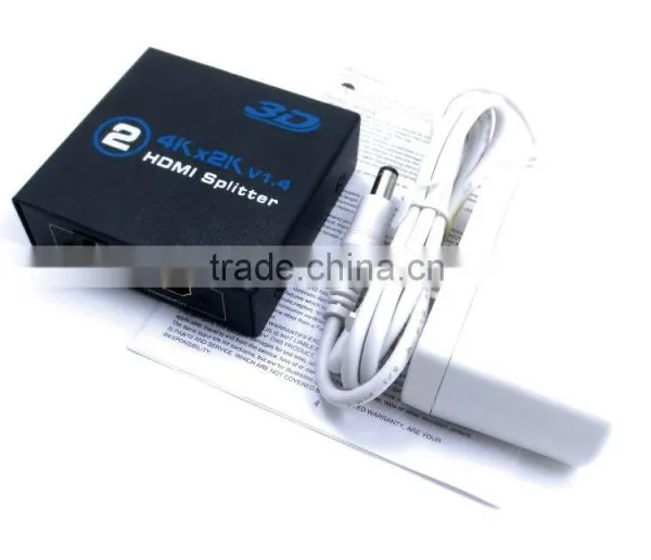 HD MI 2.0 Splitter 4K 1080P Port H DMI Splitter 1 in 2 0ut Audio Video Converter Support HDCP 3D With 5V Power Adpter photo-2