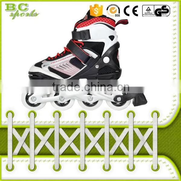 Kids Adjustable Aggressive Red Inline Skates With ce photo-2