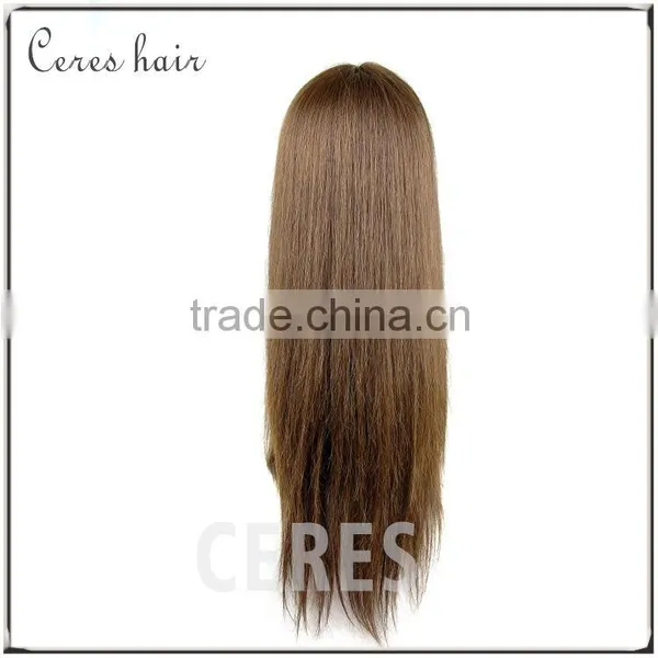 4# Color Natural Hair Wig Brazilian Virgin Natural Hair Wig Full Lace Comfortable Hair Wig photo-4