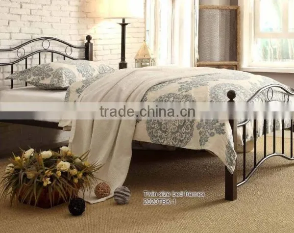 Antique Metal Platform Bed Queen Full Black and Brown photo-4