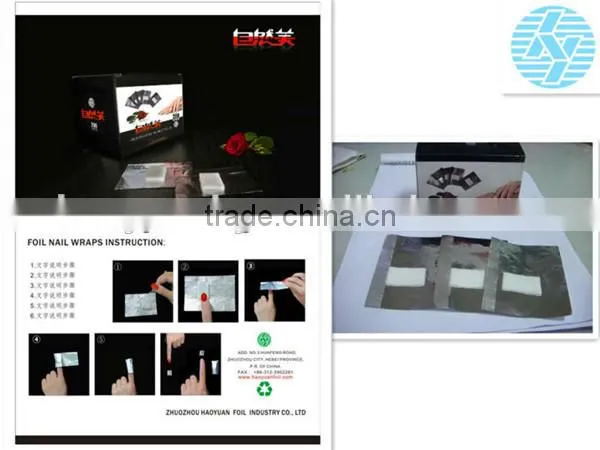 Pre-cut Nail Arts Wrap Foil Sheet for UV Gel Polish Remover With Cotton Pad photo-3