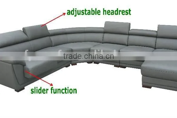 Lifestyle Living Furniture Adjustable Headset Leather Sofa Foshan Quality Choice photo-2