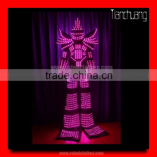High Quality LED Jumping Suit Stilt Walker Led Robot Costume photo-3