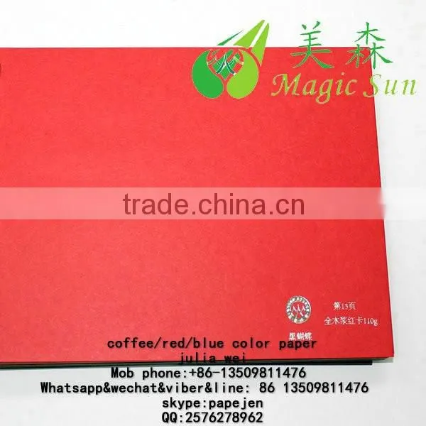 Notebook 230gsm Red Card Invitation Card Board Red Color Kraft Paper photo-4