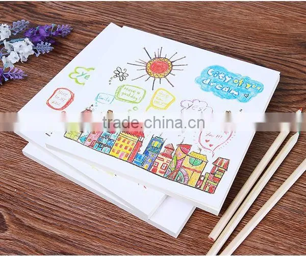 Blank Sketch Book Kids Children Drawing Pad Kraft Paper Notebook School Supplies 2016