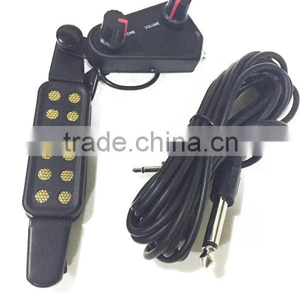 KQ-4 Acoustic Guitar Pickup Piezo Transducer Amplifier 12 Hole With Tuner Musical