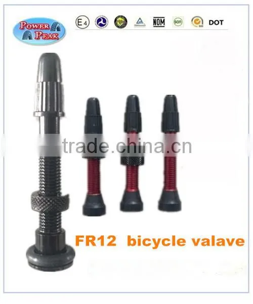 colorful bicycle valve FR12 FR11 valve core, valve stem, valve insert, lockring, valve caps 40mm 50mm 60mm