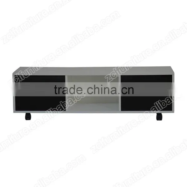 High Gloss PU Painting TV Stand With Two Cabinet