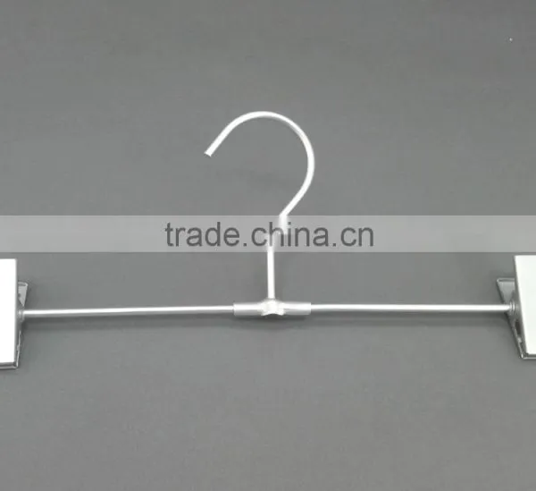 2016 Popular Light Weight Aluminium Silver Metal Clips Pants Hanger photo-4