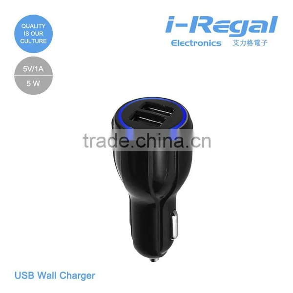 New Ring LED 2-USB Ports Car Charger photo-4