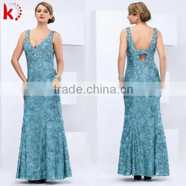 Sexy Sleeveless Deep V-neck Sequins Plus Size Rockabilly Dress