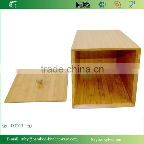 DT015/Bamboo Wooden Bath and Vanity Set Storage Box With Lids photo-5