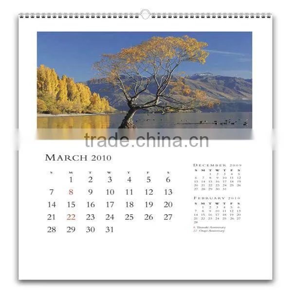 2016 Calendar,Spiral Calendar,Table Calendar photo-3