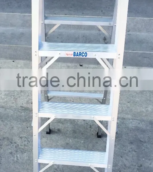 Aluminium One-Sided Folding 5 Step Ladders photo-2