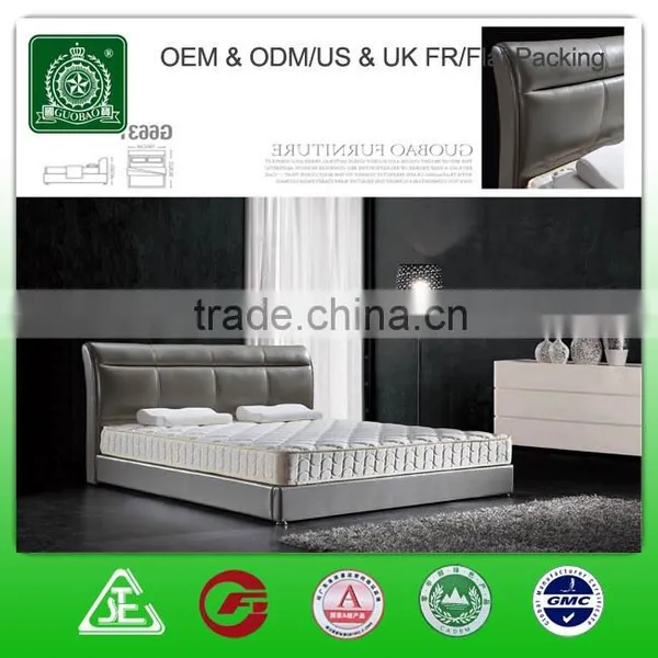 G6631 Home Bedroom Furniture/soft Bed With Storage Drawers/latest Leather Bed Designs With Storage Drawers photo-2