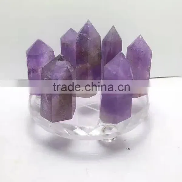 Natural Amethyst Crystal Point Seven Star Group photo-4
