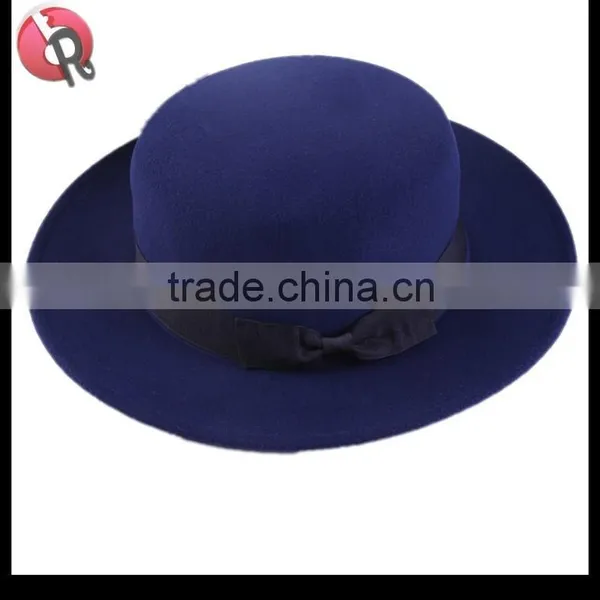 100% Wool Felt Boater Hat photo-6