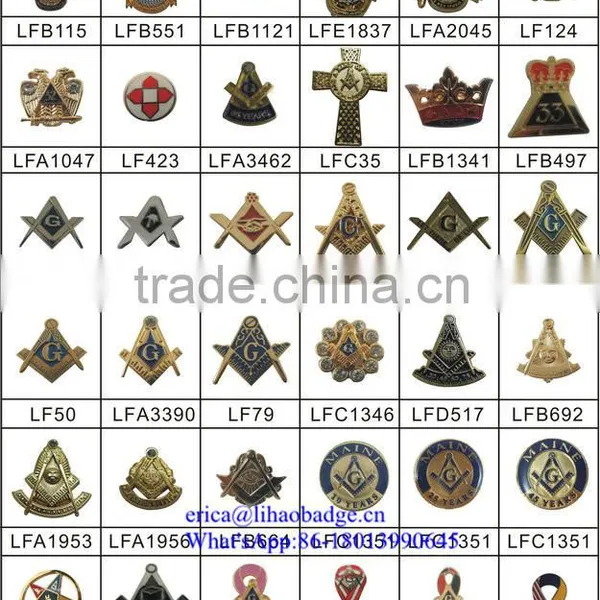 Chinese Wholesale Metal Customized Masonic Lapel Pins, Metal Pin Badges photo-4