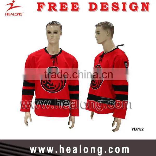 Mens Hot Custom Embroidery Logo Unique International Ice Hockey Jersey Shirt Wear photo-3