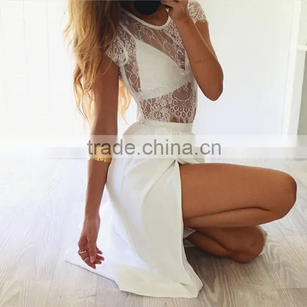 Bonvatt Short Sleeve High Neckline Latest Lace Dresses Fashion Dresses photo-5