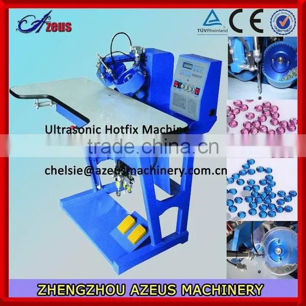 2014 Azeus Fast Selling Apparel Machinery Two Colors Rhinestone Ultrasound Machine Onto Garments / Caps / Shoes / Jeans