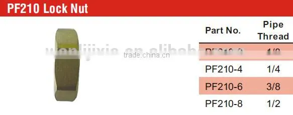 PF210 Lock Nut,Pipe Fitting,Brass Fitting,Pneumatic Fitting photo-3