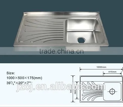 JZ-835 100x50 Stainless Steel Kitchen Sink With Cook photo-6