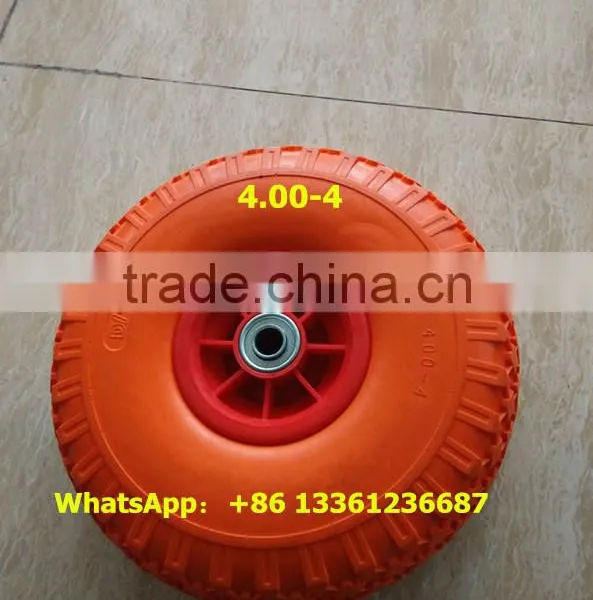 For Tool Cart and Wheelbarrow's 4.00-4 PU Tire Factory photo-3