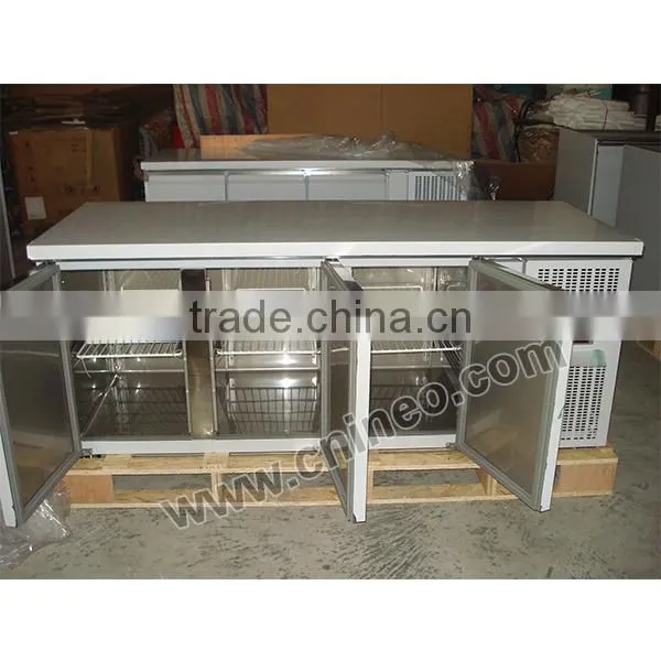 Commercial 3 Door Stainless Steel Restaurant Kitchen Undercounter Freezer(INEO Are Professional on Commercial Kitchen Project) photo-4