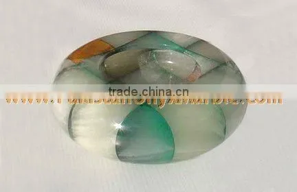 Newly Modern ONYX PATCH WORK CIGARETTE ASHTRAY HANDICRAFTS photo-2
