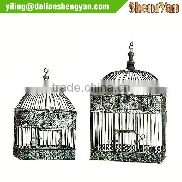 Rectangular Square Metal Hanging and Standing Bird Cage photo-3
