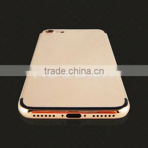 Rose Gold Plated Mirror Back Cover, 24k Gold Plated Pink Housing for IPhone 7 photo-3