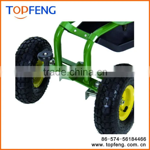 Garden Cart Rolling Work Seat With Tool Tray And Basket/ Heavy Duty Garden Rolling Work Seat photo-4