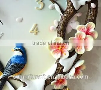 European Creative 3d Plum Cartoon Picture Wall Clock photo-3