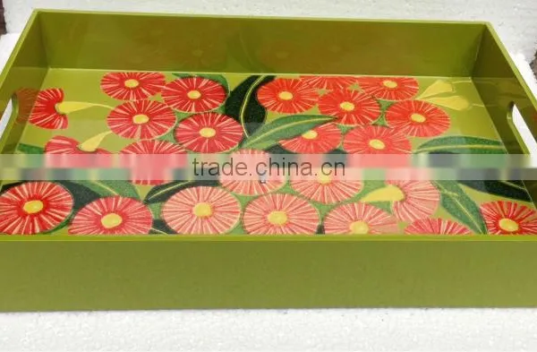 High Quality Best Selling Lacquered Printing Designed Serving Tray