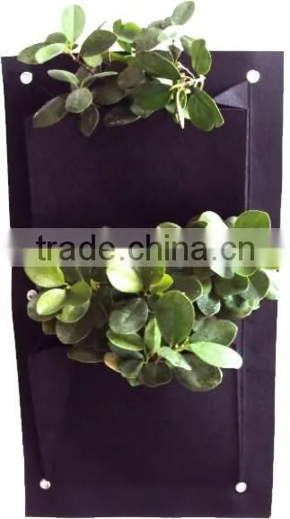2 Puches Hanging Wall Fabric Pot Container Vertical Garden photo-3