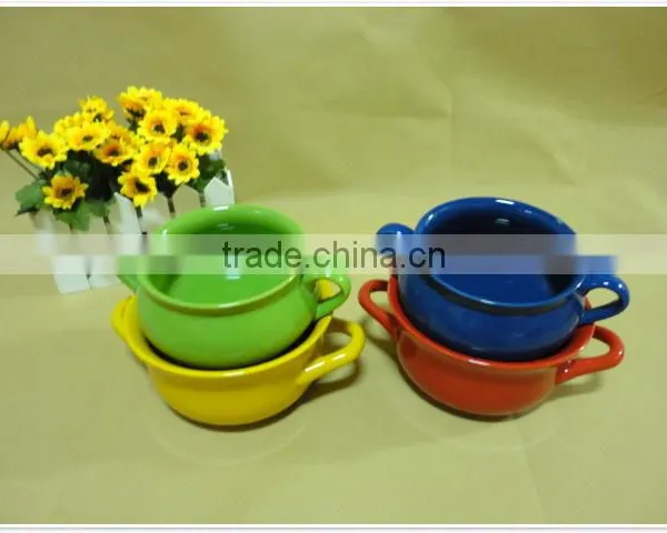 2014 New Product Korean Style Colorful Two Handle Cheap Ceramic Pots photo-4
