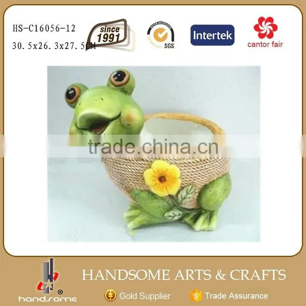 8.5 Inch Resin Outdoor Garden Decoration Pair Frog Sculpture Animal Statues photo-5