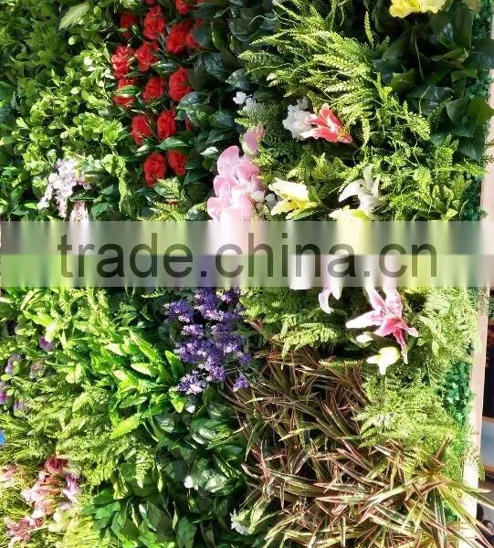 Made in China Grass Flower Wall Artificial Plants Wall for Garden and Interior Decoration photo-2