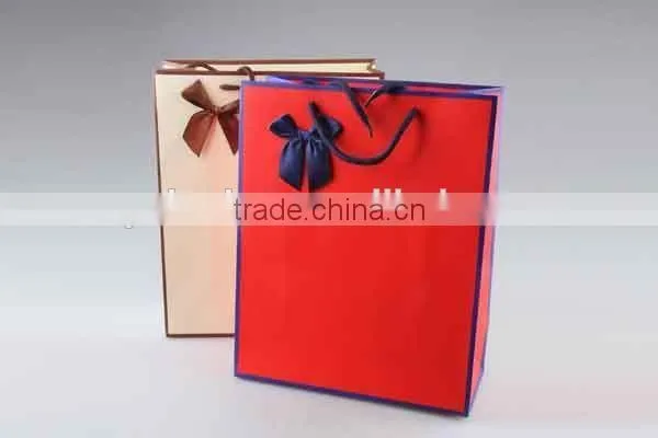 Two-colored Foldable Gift Bag / Shopping Bag With Bowknot photo-2