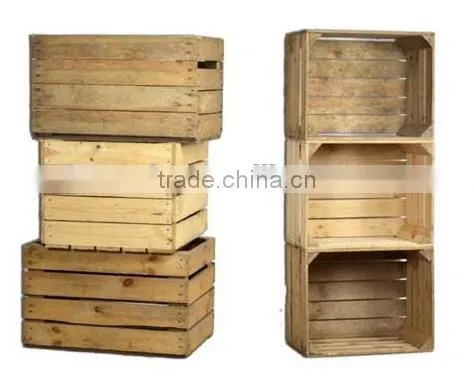 Set of 3 Vintage Wooden Boxes Without Lid photo-2